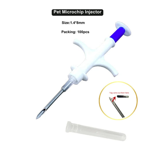 Pet Injection Farm Management Kit 100 Unit Pet Smart Id Tag with Microchip and Applicator