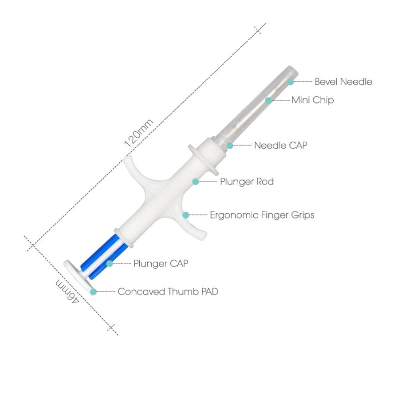 Pet Identification Passive Card  RFID Tags Glass Transponder 2.12*12mm Animal Microchip with Applicator Set X50