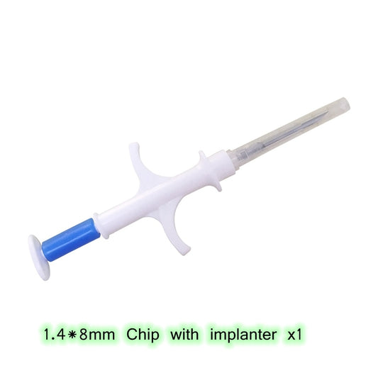 Mini Chip ISO 11784 Microchip 1.4*8mm Pet Transponder RFID Injector Unit X1 Animal Id Chip Vets Syringe Pet Supplies