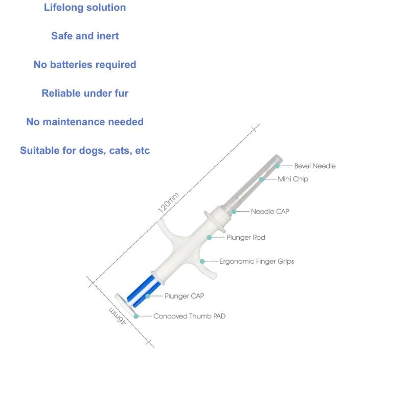 RFID Glass Transponder 2.12*12mm Passive Animal Microchip Injector Pet Identification Device Dog Id Tags Pack of 200