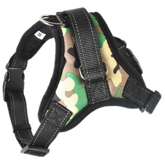 Nylon Adjustable Harness Camouflage Pet  Dog Walk Harness Vest Hand Puppy Strap