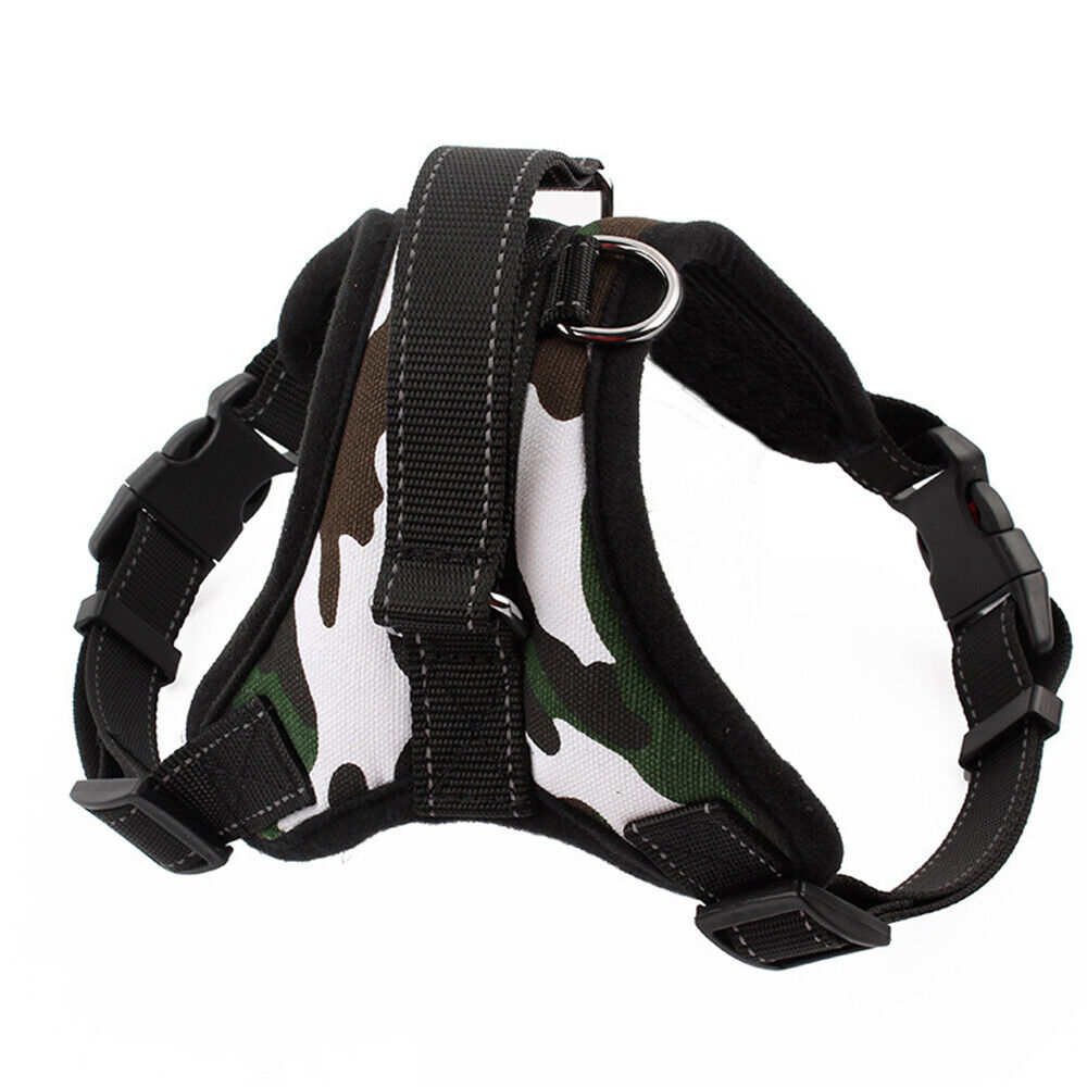 Nylon Adjustable Harness Camouflage Pet  Dog Walk Harness Vest Hand Puppy Strap