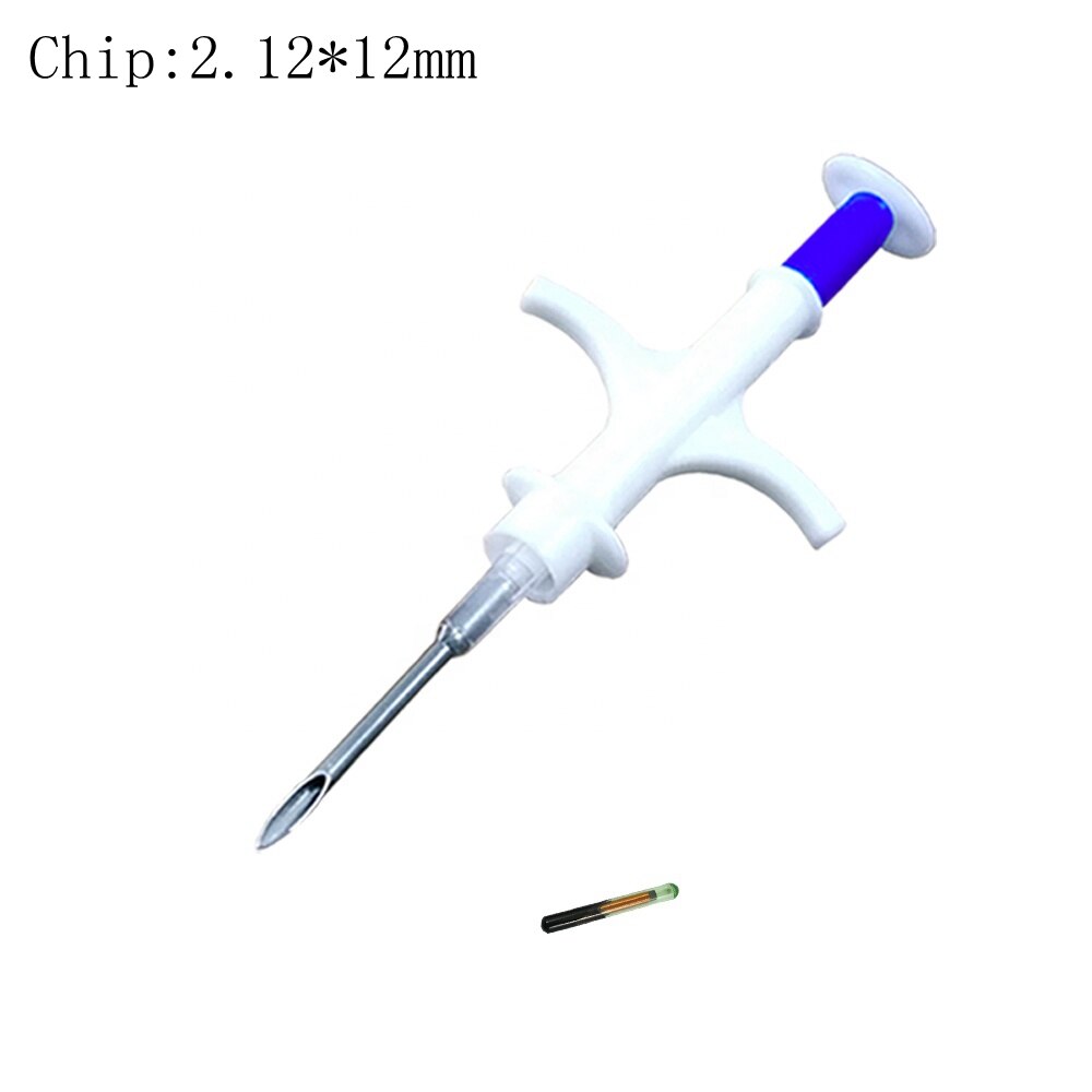 2.12*12mm Microchip 134.2khz Animal Chip Microchip Veterinary Syringe Lf Rfid Injector Animal ID Pet Transponder